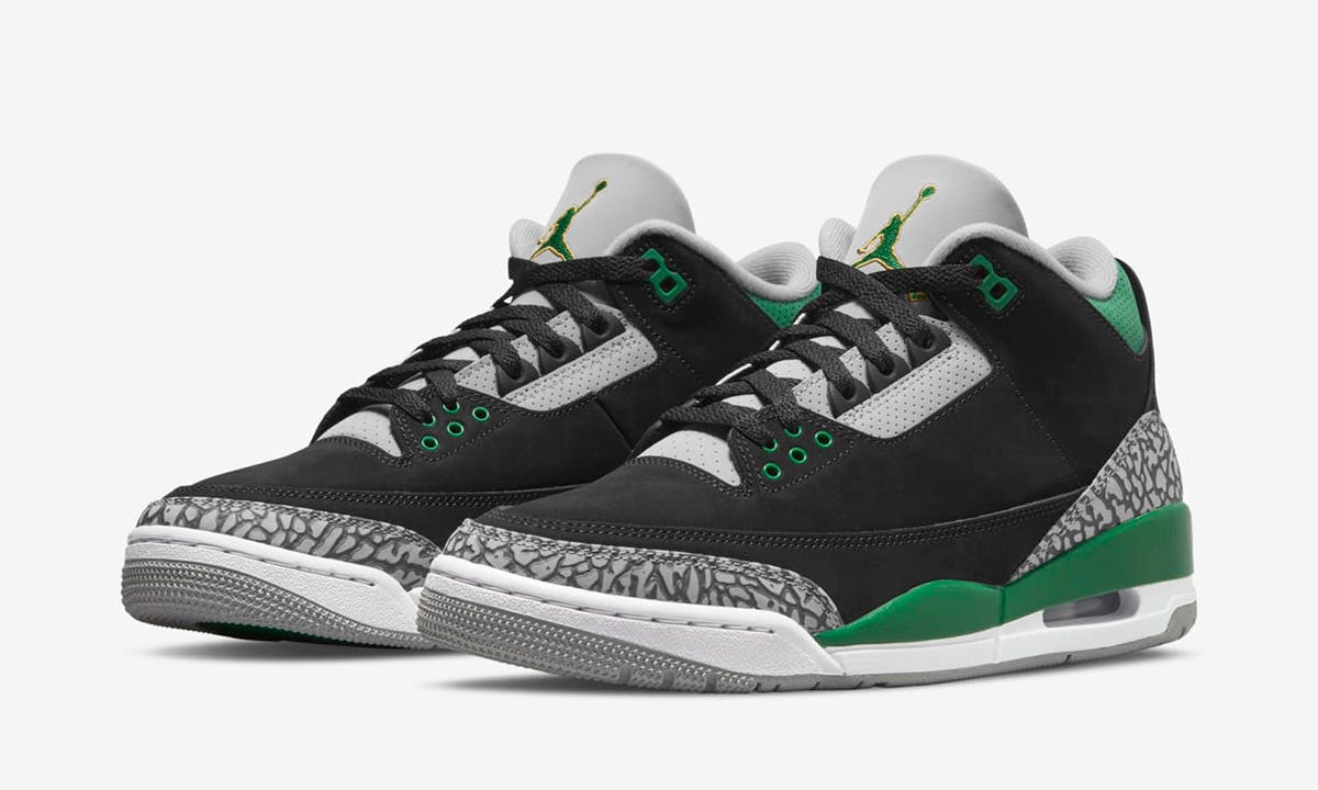 White and green jordan 3 clearance